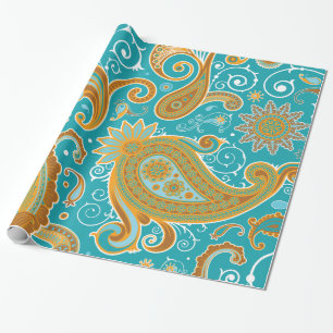 De fijne Koele Leuke Retro Mode Girly van Paisley Cadeaupapier