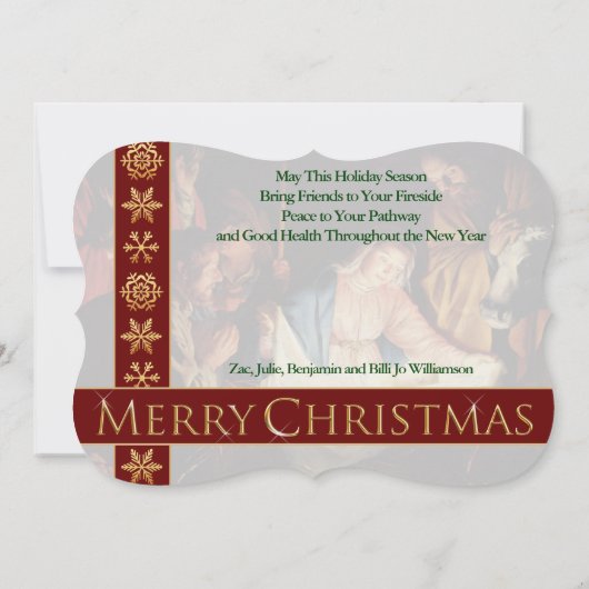 De fijne kunst Fancy kerst Feestdagenkaart (Achterkant)