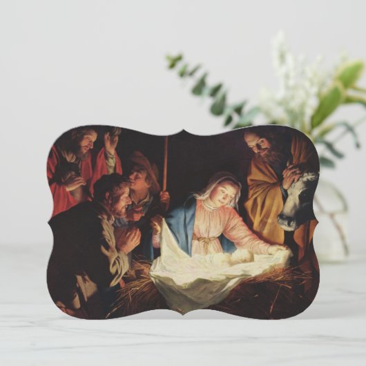 De fijne kunst Fancy kerst Feestdagenkaart (Staand voorkant)