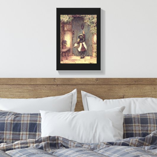 De fijne kunstklep van de bezoeker canvas afdruk (Insitu (Slaapkamer))