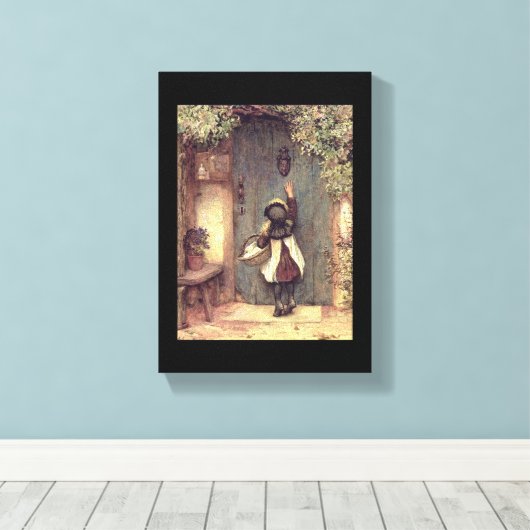 De fijne kunstklep van de bezoeker canvas afdruk (Insitu (Houten vloer))