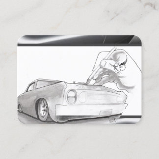 De fijne lijn zwart, rood, wit visitekaartje