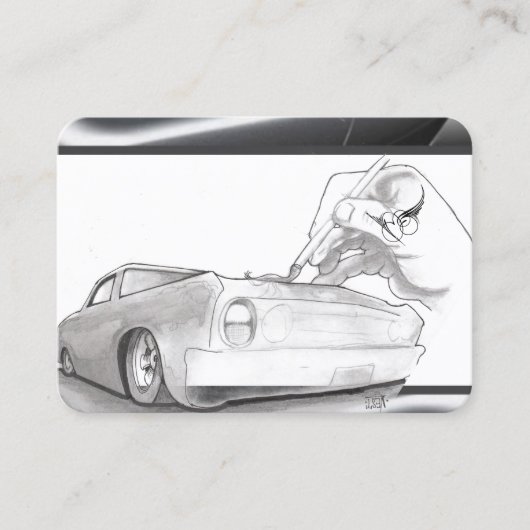 De fijne lijn zwart, rood, wit visitekaartje (Voorkant)