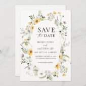 De fijne Wildbloem sparen de Datum Kaart (Voorkant / Achterkant)