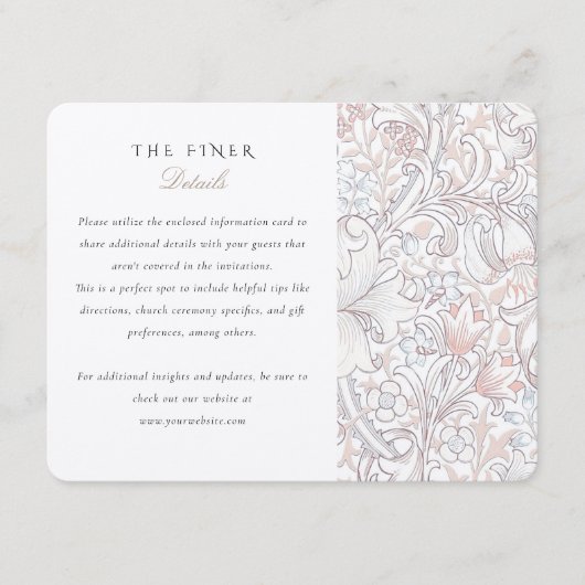 De Fijnere Details Kaart Lilies William Morris (Voorkant)