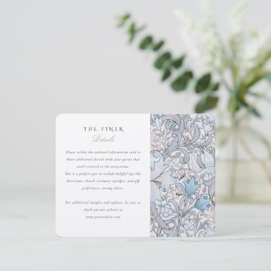 De Fijnere Details Kaart Lilies William Morris (Staand voorkant)