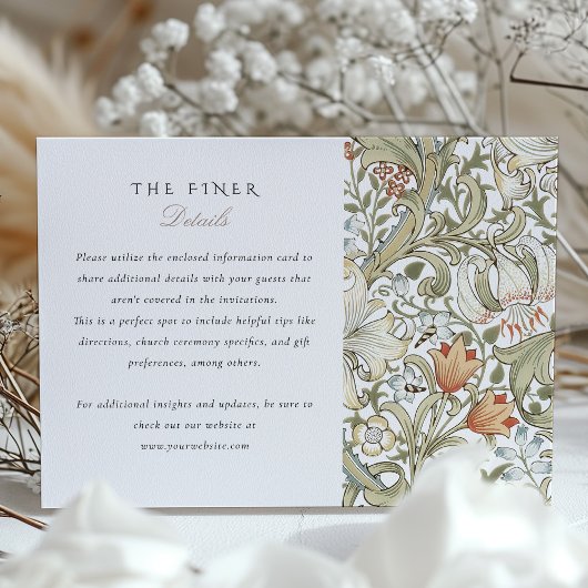 De Fijnere Details Kaart Lilies William Morris