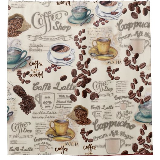 De Fika Swedish Coffee Douchegordijn (Voorkant)