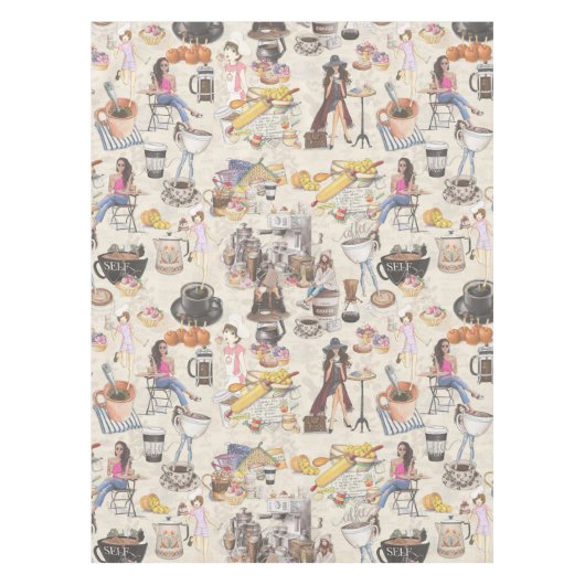 De Fika Swedish Coffee shop Tablecloth Tafelkleed (Voorkant)