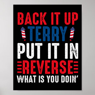 De file Terry zet het in omgekeerde het Vuurwerk v Poster