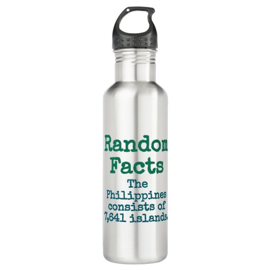 de Filipijnen bestaat uit 7641 eilanden - trivia Waterfles (Voorkant)