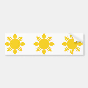 de Filipijnse zon op de Filipijnen Bumpersticker