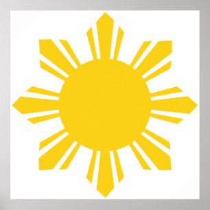 de Filipijnse zon op de Filipijnen Poster