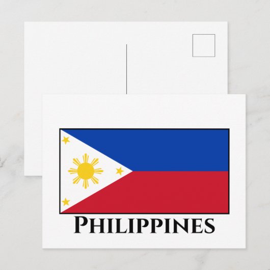 De Filippijnse vlag Briefkaart (Voorkant / Achterkant)