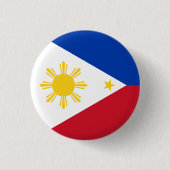 De Filippijnse vlag Ronde Button 3,2 Cm (Voorkant)