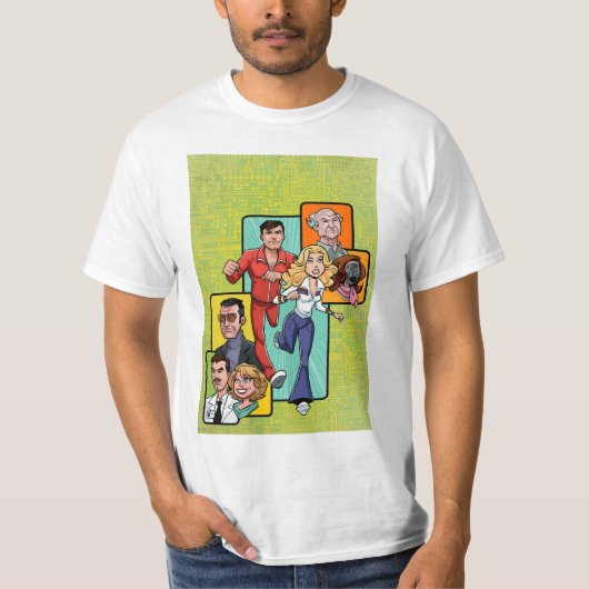 De film van het man van zes miljoen dollar t-shirt (Voorkant)
