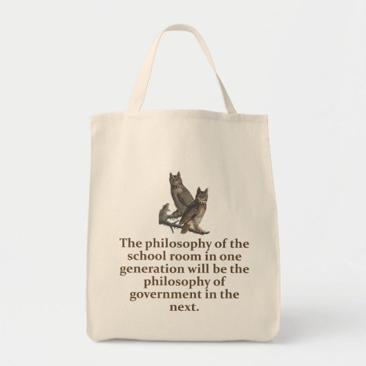 De filosofie van de schoolzaal - onderwijsquota tote bag (Voorkant)
