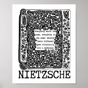 de filosofie van Nietzsche over schapen en MADHOUS Poster
