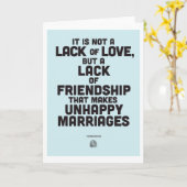 De filosofiecitaat van het huwelijk kaart (Gele Bloem)