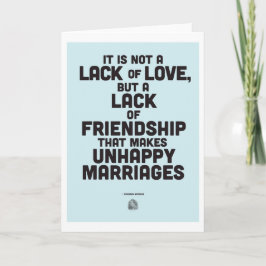 De filosofiecitaat van het huwelijk kaart