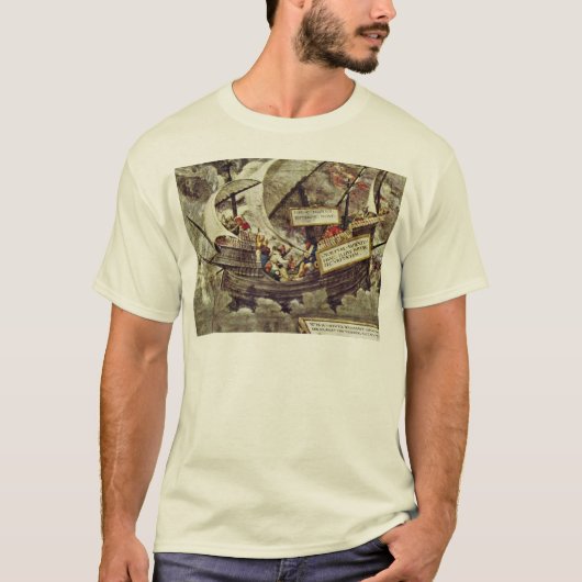 De filosoof Pyrrho in Stormy Zeeen van Petrarca- T-shirt (Voorkant)