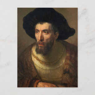 De filosoof Rembrandt barokke portret Briefkaart