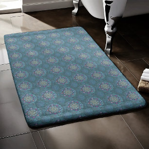 De Filter Bloemen Ijskracht Blauw van Squire Manip Badmat