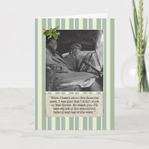 De financiële Kerstkaart van de Crisis met Feestdagen Kaart