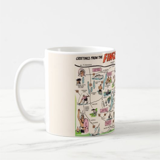 De Finger Lakes van New York Koffiemok (Links)