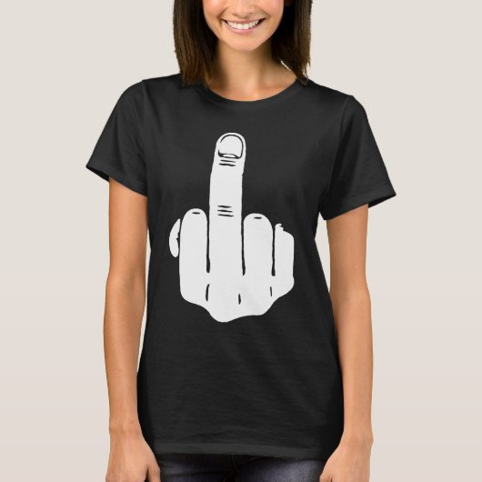 De Finger Rude Funny Obscene offensief Anarchy Mi T-shirt (Voorkant)