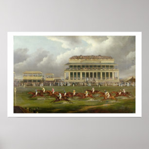 De finish of the Epsom Derby in 1822 Poster