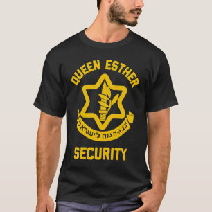 de finse esther security purim kostume idf tzahal  t-shirt