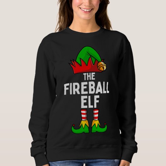 De Fireball Elf Grappige Kerst Bijpassende Familie Trui (Voorkant)