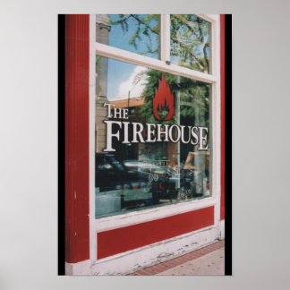 De Firehouse Bar in het centrum van Athene, GA. Poster