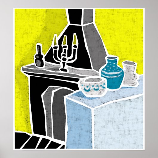 De Fireplace Poster (Voorkant)