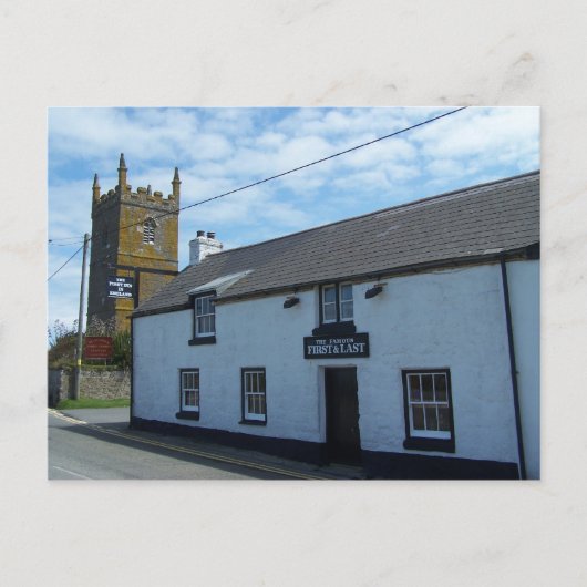 De First & Last Pub in England, Sennen, Cornwall. Briefkaart (Voorkant)