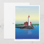 De Fisgard-vuurtoren Feestdagenkaart (Voorkant / Achterkant)