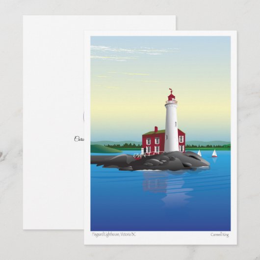 De Fisgard-vuurtoren Feestdagenkaart (Voorkant / Achterkant)