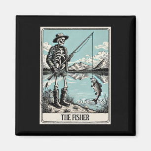 De Fisher Skeleton Tarot Kaart voor Gevist liefheb Magneet