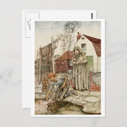 De Fisherman en zijn vrouw Briefkaart (Voorkant / Achterkant)