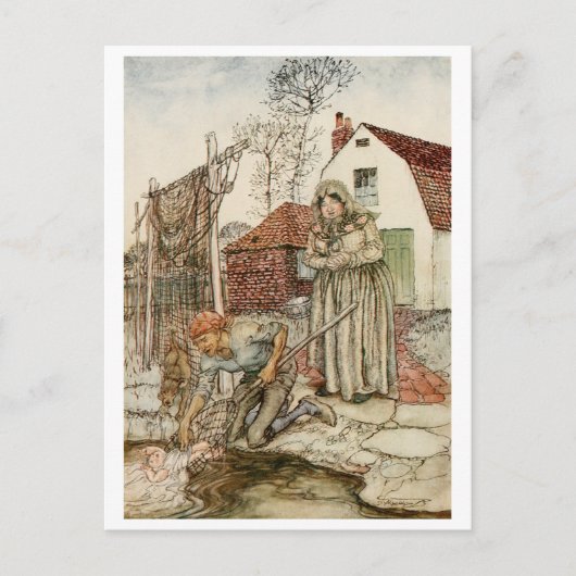 De Fisherman en zijn vrouw Briefkaart (Voorkant)