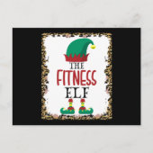 De Fitness Elf Leopard Elf kerstcadeau Briefkaart (Voorkant)