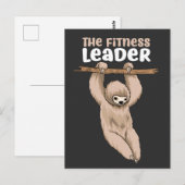De Fitness-leider Funny Sloth-training Briefkaart (Voorkant / Achterkant)