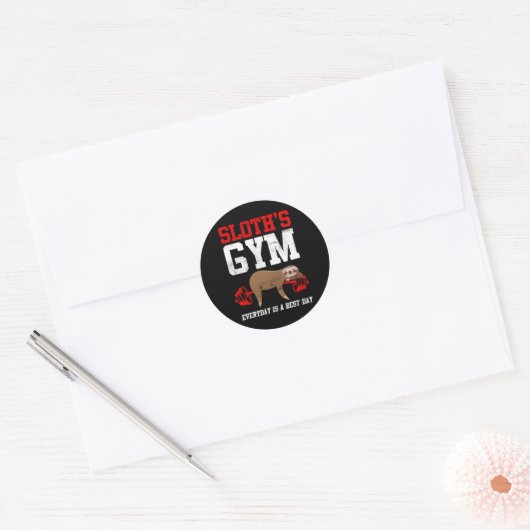 De fitnesssleuf is elke dag rust ronde sticker (Envelop)