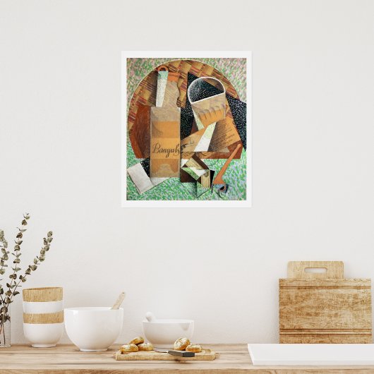 De flacon met Banyuls, 1914 (gouache & collage) Poster (Keuken)