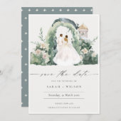 De flacon van de Ventilator van de paar Floral spa Bedankkaart (Voorkant / Achterkant)