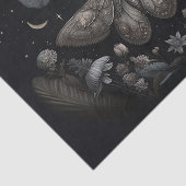 De fladderende maan van Michelle, zilveren mot Tissuepapier (Detail)