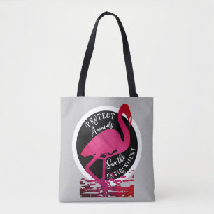 De flamingo beschermer tote bag