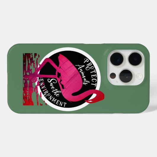De flamingo bewaker Case-Mate iPhone case (Achterkant (horizontaal))