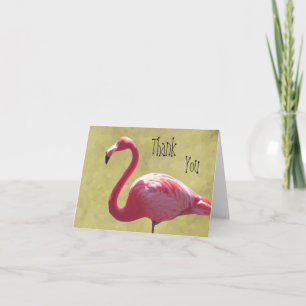De flamingo dankt u kaardt bedankkaart